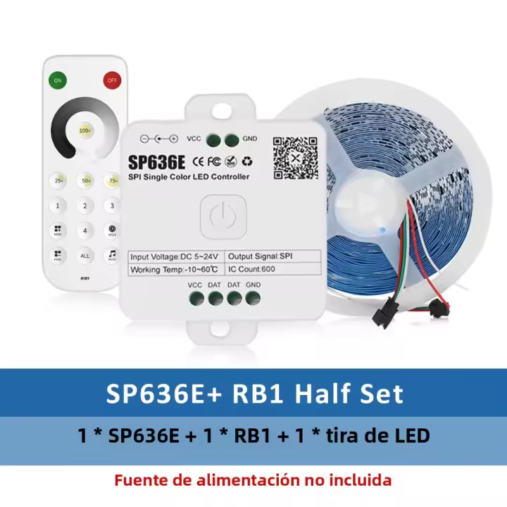 Tira De Luces LED Fluidez 24V Con Control Remoto Y APP Bluetooth 2.4G RF Flexible WS2811 5M 10M 15M 20M Para Decoración De Hogar - 1