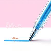 Bolígrafo De Gel Brillante Y Fluorescente Para Estudiantes Y Oficina Bolígrafo Práctico Con Polvo De Lámpara De Quicksand - details 5