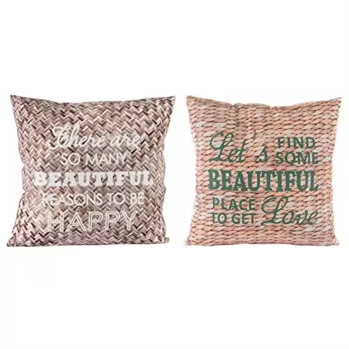 Juego de 2 cojínes Originales con Frases Ingles 40x40 cm-DAMDAM GO - 1