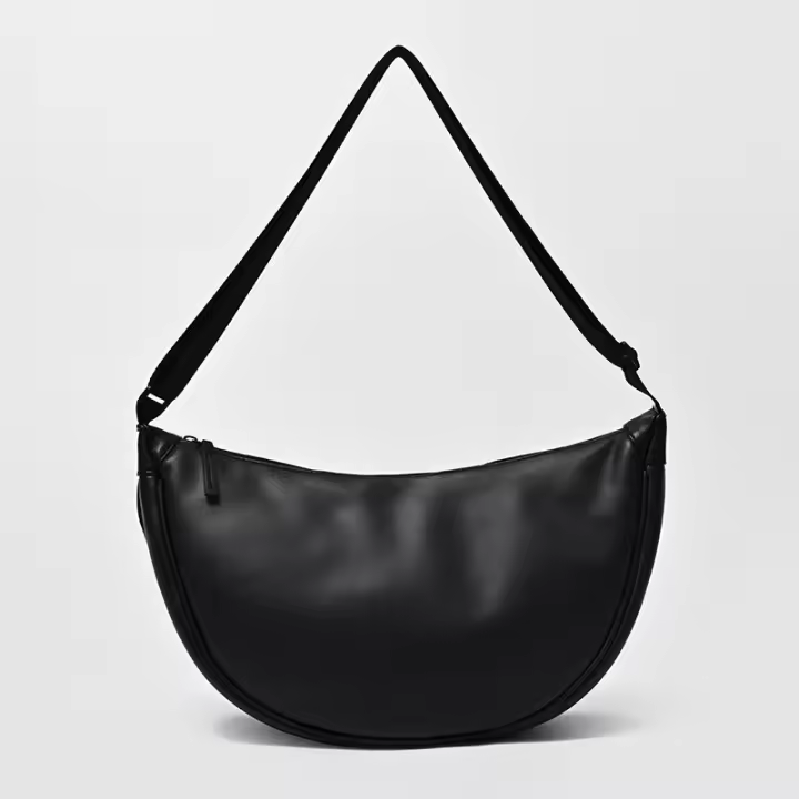 Satchel female jiaozi bag large capacity underarm bag light soft leather tote bag student cloth bag male adjustable messenger bag. - 1