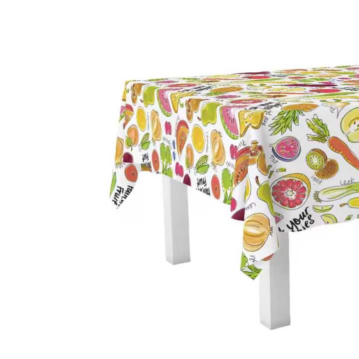 SANCO STORE - ORYX Mantel Hule Rectangular Frutas Fantasia. Impermeable Antimanchas PVC 140 cm. x 20 metros. Rollo Recortable. Interior y Exterior - 1