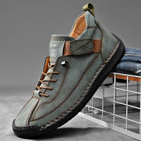 Zapatos Casuales Para Hombre De Cuero Hacer a Mano Transpirables Mocasines De Moda Talla Grande 38-48 Zapatos De Barco Lujo - details 27