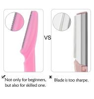 Afeitadora De Cejas Portátil Para Mujer Eliminación De Vello Seguridad Cuchilla De Afeitar Maquillaje Scraper Combo De 3/4/10 Piezas - details 3