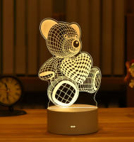 Lámpara De Noche LED 3D Romántica Para Decoración De Bodas Cumpleaños Y Fiesta Con Luz De Acrílico Para Hogar Y Niños - details 1