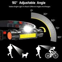 Linterna Frontal LED Recargable USB Para Camping Pescar Y Senderismo Potencia Alta Impermeable Ajustable Con Modos De Iluminación Diversos - details 4