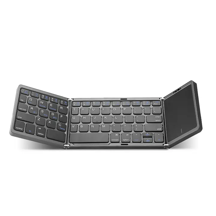 DAM Teclado plegable con pad táctil B089T 30,5x10x0,5 Cm. Color: Negro - 1