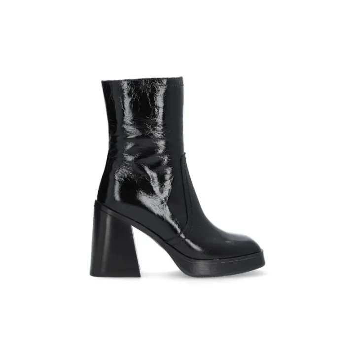 botin plataforma con piel acharolada linea retro fabricado en españa - 1