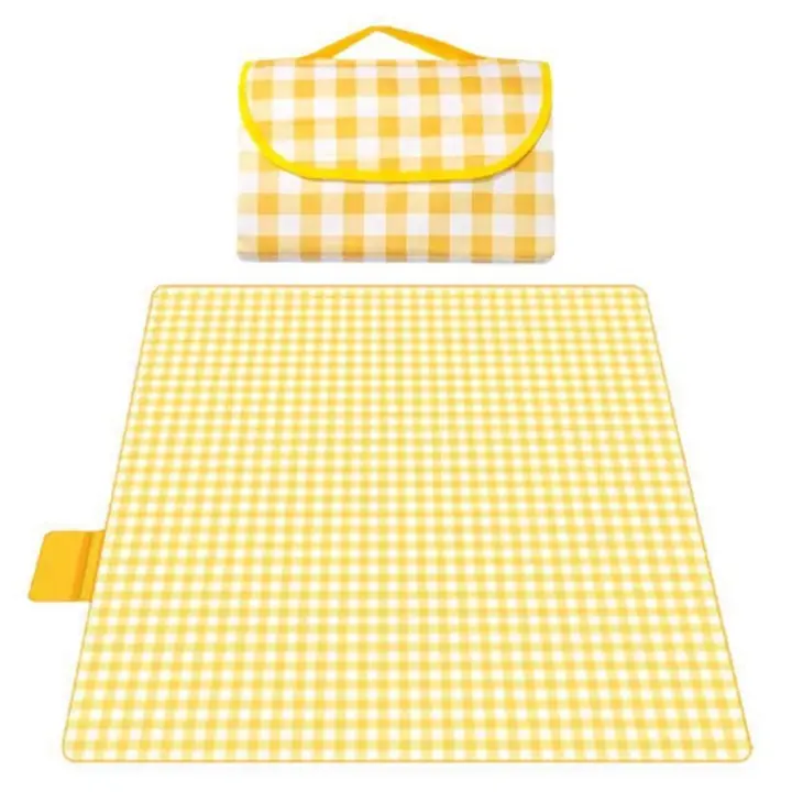 Alfombra Picnic Impermeable y Antichancha-Diseño Portátil para Camping, Playa y Jardín, Tamaños, with Bolsa de Transporte, Estilo Boho Chic - 1