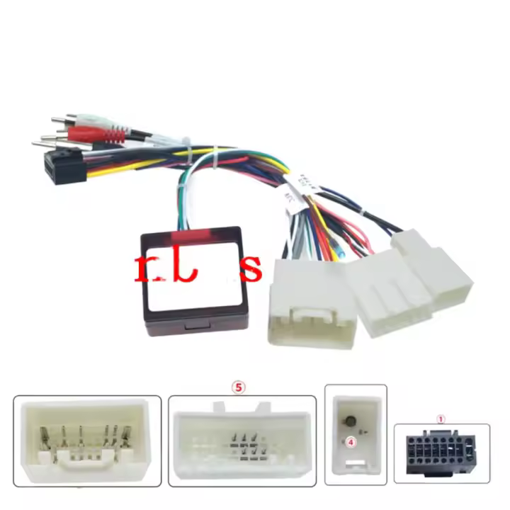 Adaptador De Cable De Poder Para DVD Player Android 16PIN Con Canbus Para Toyota Prado Sequoia Lexus 330 350 Engranaje De Alimentación Para Audio Del Coche - 1
