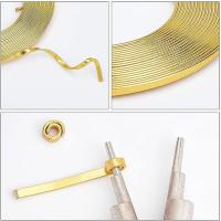 Alambre Plano De Oro Anodizado 3mm Para Artesanía Y Joyería 10m (33FT) Por Roll 2 Rolls Pack De Alambre Liso Para Creación De Joyas Y Perlas - details 3
