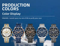 Reloj De Pulsera De Negocios REWARD VIP Nueva Diseño Reloj De Cuarzo Para Hombres Acero Inoxidable Resistente Al Agua Cronógrafo Luminoso Deportivo - details 12