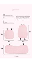 Cojín De Coche De Peluche Rosa De Otoño E Invierno Simple Y Moda Universalmente Adecuado Para Asiento Confortable Y Cálido - details 2