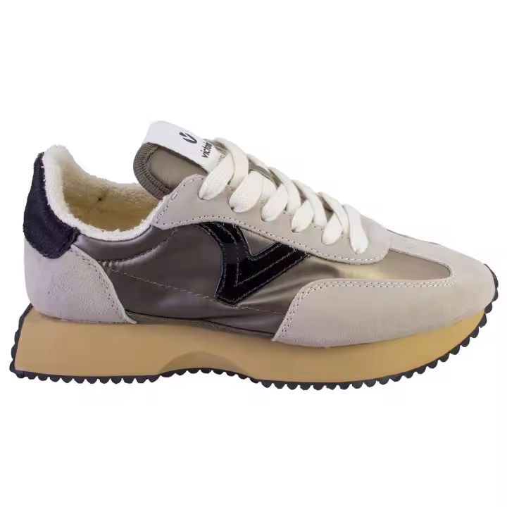 VICTORIA 113411 Zapatillas casual de mujer beige PIEL 624 - 1
