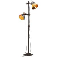 vidaXL Lámpara de Pie 2 Pantalla Hierro Fundido E27 Suelo Iluminación Color Multicolor,  Negro,  Blanco y mas - details 4