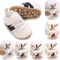 Zapatos Deportivos Infantis Color Bloqueados Antideslizantes Y Cómodos Para Caminar Suela De Goma Tallas 0-18M Hombres - details 1
