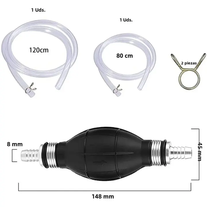 Bomba De Combustible Manual Para Coche Estraw Pump Duradero Para Líquido Gasolina Adecuado Para Diesel Y Gasolina Tuning - 1