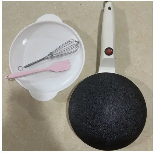 600W Eléctrico antiadherente crepe pizza tortilla fabricante Cocina hornear pan Qinhai - 1