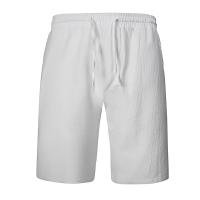 Shorts De Playa Para Hombre Verano Transpirables De Color Sólido Con Cintura Elástica Y Cierre De Cordón Pesas Ligeros Para Correr - details 17