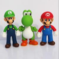 3Pcs Super Mario Bros Figuras De Acción PVC 4.4 Pulgadas Muñecos De Luigi Mario Yoshi Decoraciones De Modelos Juguetes Para Niños Regalos De Cumpleaños - details 5