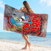 Toalla De Playa Curtoon T-Tom Y J-Jerry Microfibra Absorbente Rápida Secado Suave Yoga Natación Resort Montañismo Tamaño 76x182 Cm - details 3