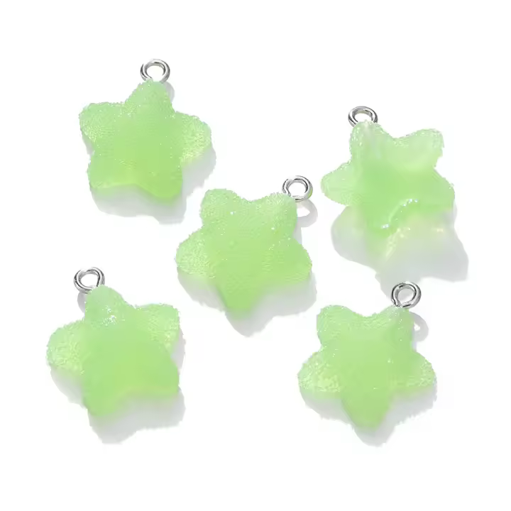 Lote De 10 Pendentivos De Estrella De Cinco Puntos En Colores Dulces Y Lindos Para Manualidades Joyería Accesorios De Pendientes Y Collares - 1