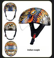 Casco De Motocicleta Retro Mitad Abierta Para Hombres Material ABS De Alta Calidad DOT Protección Respirable Peso 820g - details 11