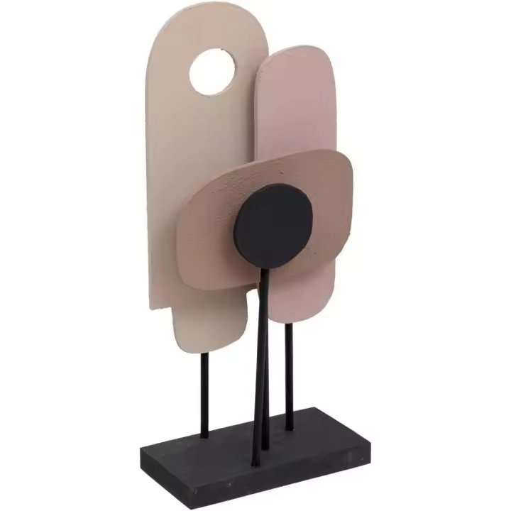 DECORACION Organic table "elena" h35,5 cm pink - 1
