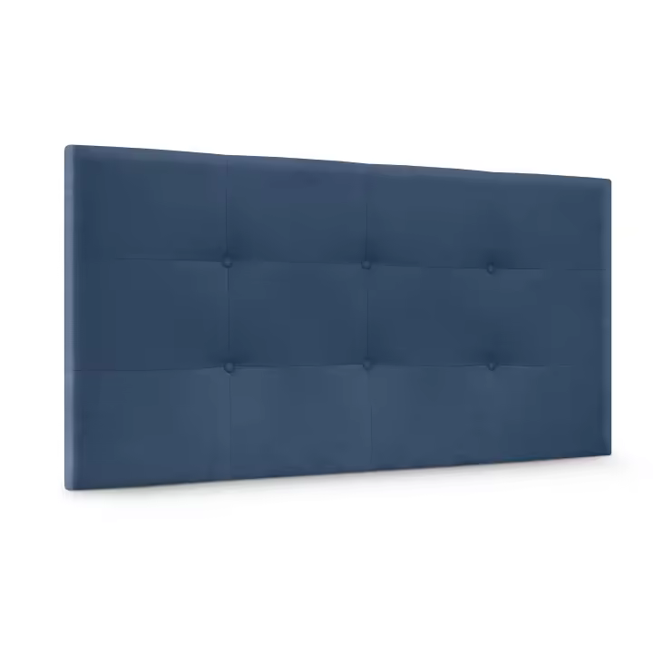 DHOME Cabecero Capitone Tapizado Polipiel o Tela Acualine con 8cm de Grosor Cabezales de Cama Acolchado Capitoné Cabeceros de Cama (Azul Tela) - 1