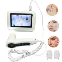 Análisis De Piel Portátil 50X/200X Detector De Cabello Y Escalpelo 5 Pulgadas Medidor De Hidratación Y Aceite Recargable Para Cuidado De La Piel - details 1