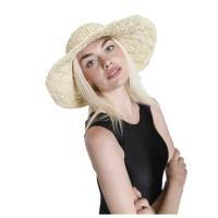 Sombrero Paja Crema Floral Artesanal Sombrero Pamela plegable fácil de guardar y llevar en vacaciones, Gorro Mujer para el Sol, Piscina, Playa, Uso diario Verano Sombrero de ala Ancha Grande Talla única ajustable - details 6