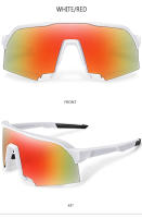 Gafas De Ciclismo 100 Para Hombres Y Mujeres Protección UV400 Gran Marco 5 Colores Deportes Correr Pesca Lentes De Polímero - details 3