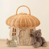 Cesta De Almacenamiento De Rotura En Hecho Ecológico Para Niños Decoración De Habitación De Niños Organizador De Estante Tejido Cesta De Picnic Portátil Fruta Para Casa De Muñecas - details 5