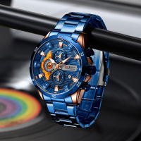 Reloj De Pulsera Curren 8402 Para Hombre Estilo Casual Y De Negocios Cronógrafo De 6 Manos Acero Inoxidable Resistente Al Agua - details 11