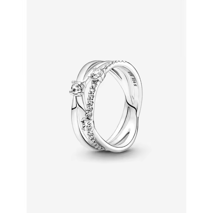 Pandora - Anillo de Triple brilliant Band-Plata de Lei - 1