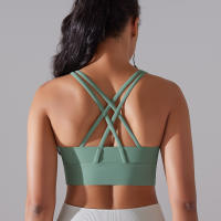 Sujetador Deportivo Para Mujer Alta Soporte Impacto Yoga Running Quick Dry Top Deporte Gimnasio Padded Bralette Sexy - details 9
