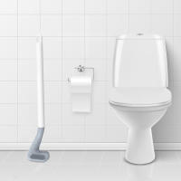 Juego De Cepillos De Inodoro De Silicona VAKIND Limpieza Profunda Sin Esquinas Muertas Cepillo De Baño Ecológico Con Mango Largo Forma De Golf - details 9