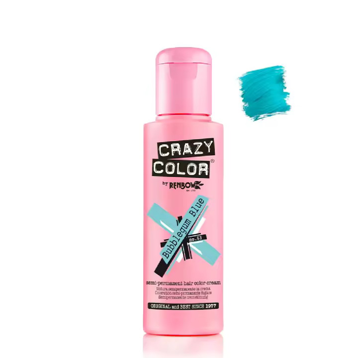 Tinte Semi Permanente sin Amoniaco 100ml: 63 -  Bubblegum Blue - Crazy Color - 1
