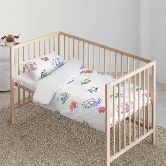 BL BELUM  Funda nórdica Peppa Pig  Funda nórdica Modelo Time bed  Funda Nórdica con Botones  Funda nórdica 100% algodón  Funda Nórdica - Funda Nórdica Extrasuave - Funda Nórdica 100% Made in Spain - 1