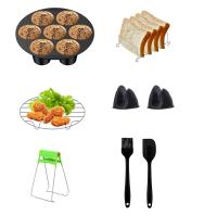 Accesorios freidora de Aire, Compatible con Air Fryer, Philips, Ninja, Cloen, Cosori, Moulinex, Tefal, Cecotec. Incluye 13 Accesorios, Bandeja de Silicone, Pinzas, 100 Piezas de Papel y Mucho más. - details 2