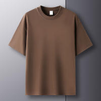 Camiseta De Algodón Puro 100% Para Hombre Manga Corta Verano Moda Casual Color Sólido Cuello Redondo Top Amplio Para Pareja - details 36