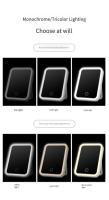Espejo De Maquillaje Portátil Recargable USB Con Pantalla Táctil LED Espejo De Vestíbulo Con Función De Ajuste De Brillo - details 5
