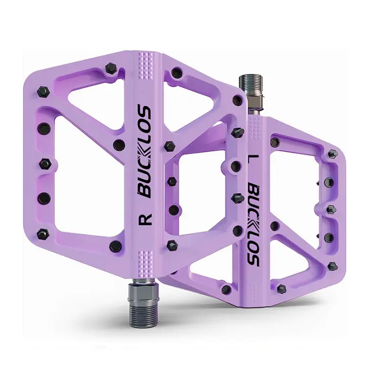 Pedales De Bicicleta De Montaña BUCKLOS Ultraligeros De Nylon Con Rodamientos Sellados Para MTB Y Carretera Accesorios De Bicicleta Color Variado Peso Approx. 365g - 1