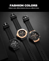 Reloj De Cuarzo Para Hombre De 48mm Con Dial Negro Y Diseño De Agujeros En Blanco Y Negro Estilo Deportivo Resistente Al Choque Y Al Agua - details 13