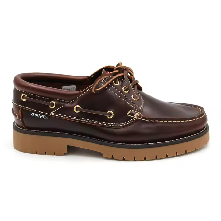 Snipe 21201 Zapato náutico de hombre con cordones, hecho en españa con piel natural con suela de goma. para caballero - 1