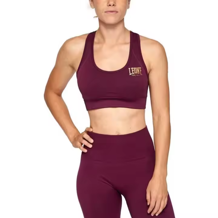 Ropa mujer Tops y sujetadores deportivos Leone1947 Top Deportivo Logo Lila - 1