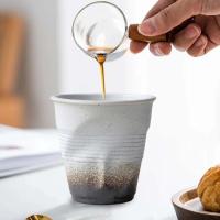 Taza De Café Irregular 6.7oz Taza De Bebida Para Cocina Y Sala De Estar Regalo De Cumpleaños Taza De Leche Y Jugo Universal De Cerámica - details 2