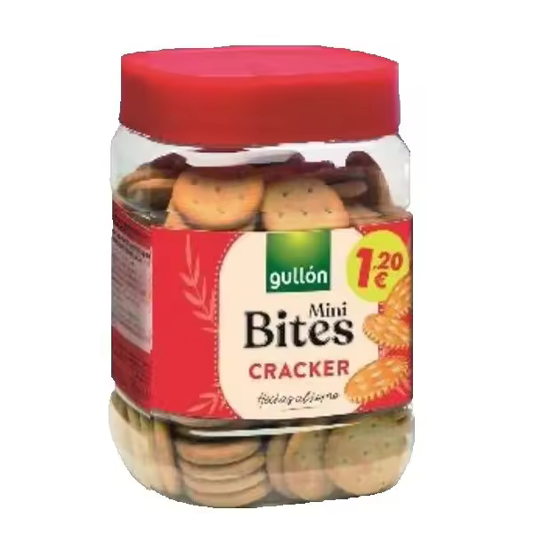 GALLETAS SALADAS MINI BITES CRACKER CAJA DE 12 BOTES N / - 1