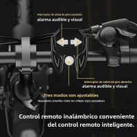 Luz Trasera De Bicicleta Con Señal De Giro Control Remoto Inalámbrico LED Recargable Por USB Lámpara De Advertencia Para Veloce Accesorios De Bicicleta - details 6