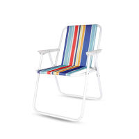 UD - Silla Plegable de Playa o Jardín – Rayas Multicolor, Estructura de Acero, Soporta Hasta 120 kg - details 2