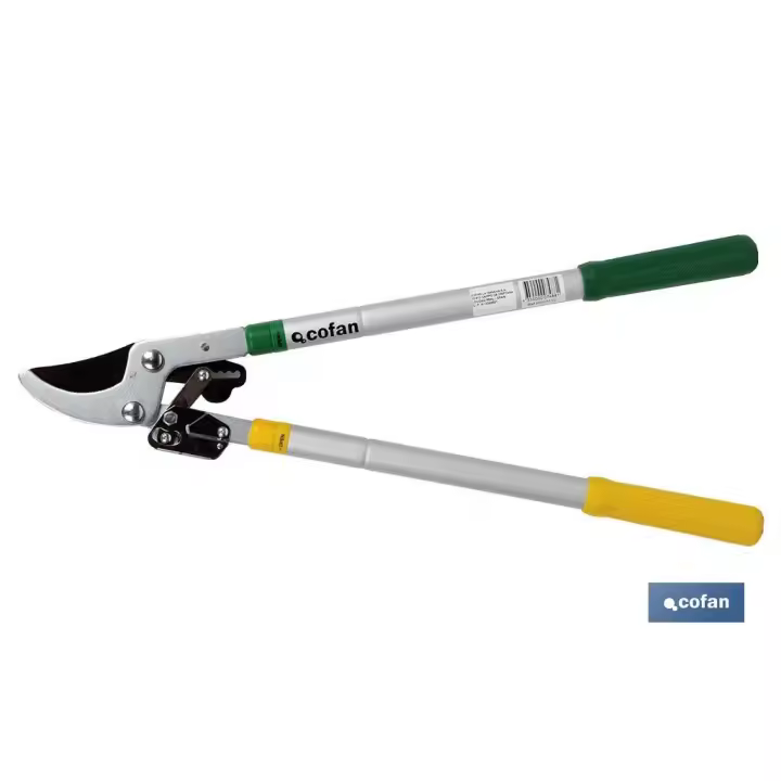 COFAN - Tijeras de poda telescópicas 64 cm | Capacidad de corte de hasta 45 mm de diámetro | Acero revestido, carbono y PTFE - 1